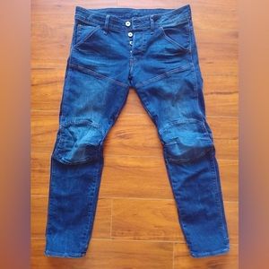 G-Star RAW Men's US 30x30 5620 Blue Deconstructed 3D Low Tapered Jeans